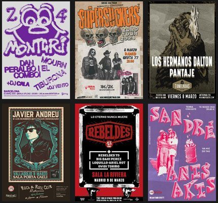 Carteles de conciertos de marzo